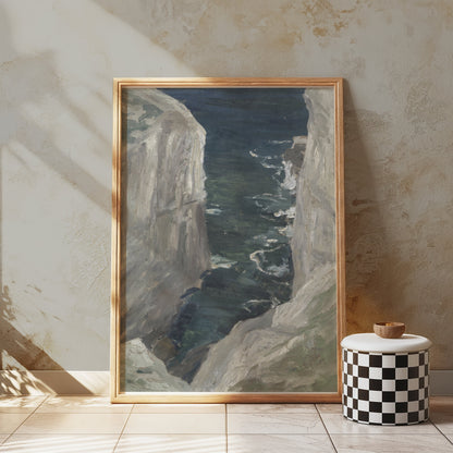 Premium Poster of Cliffside Ocean View with Rocky Walls Posters