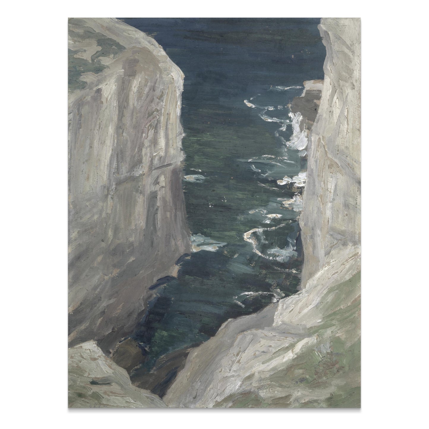 Premium Poster of Cliffside Ocean View with Rocky Walls Posters