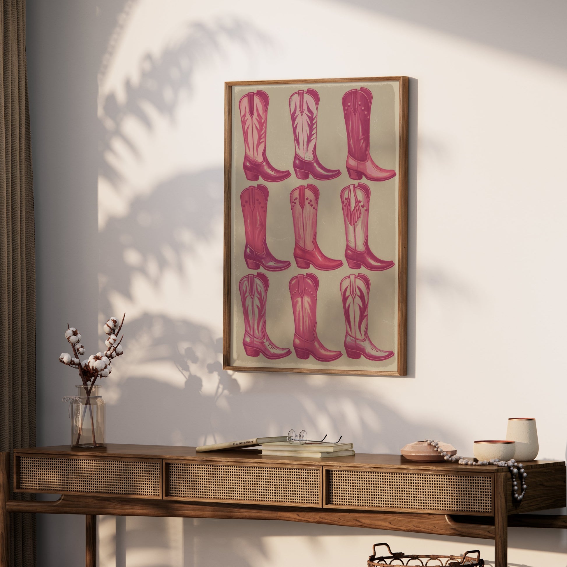 Premium Poster of Collection of Stylish Cowboy Boots Art Posters