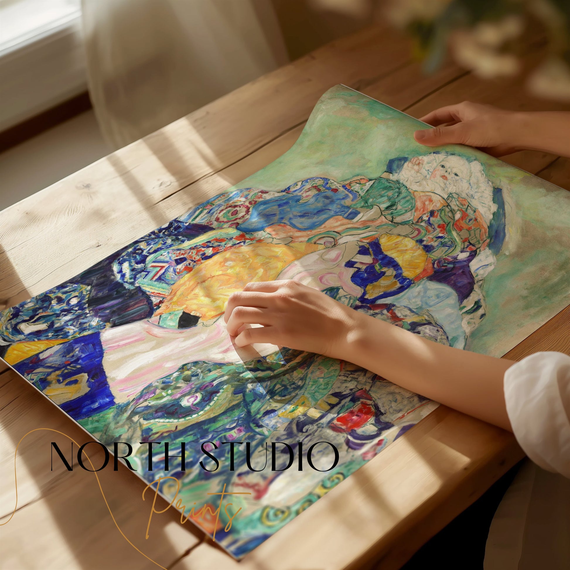 Premium Poster of Colorful Abstract Art with Female Figures Posters