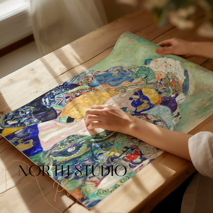 Premium Poster of Colorful Abstract Art with Female Figures Posters