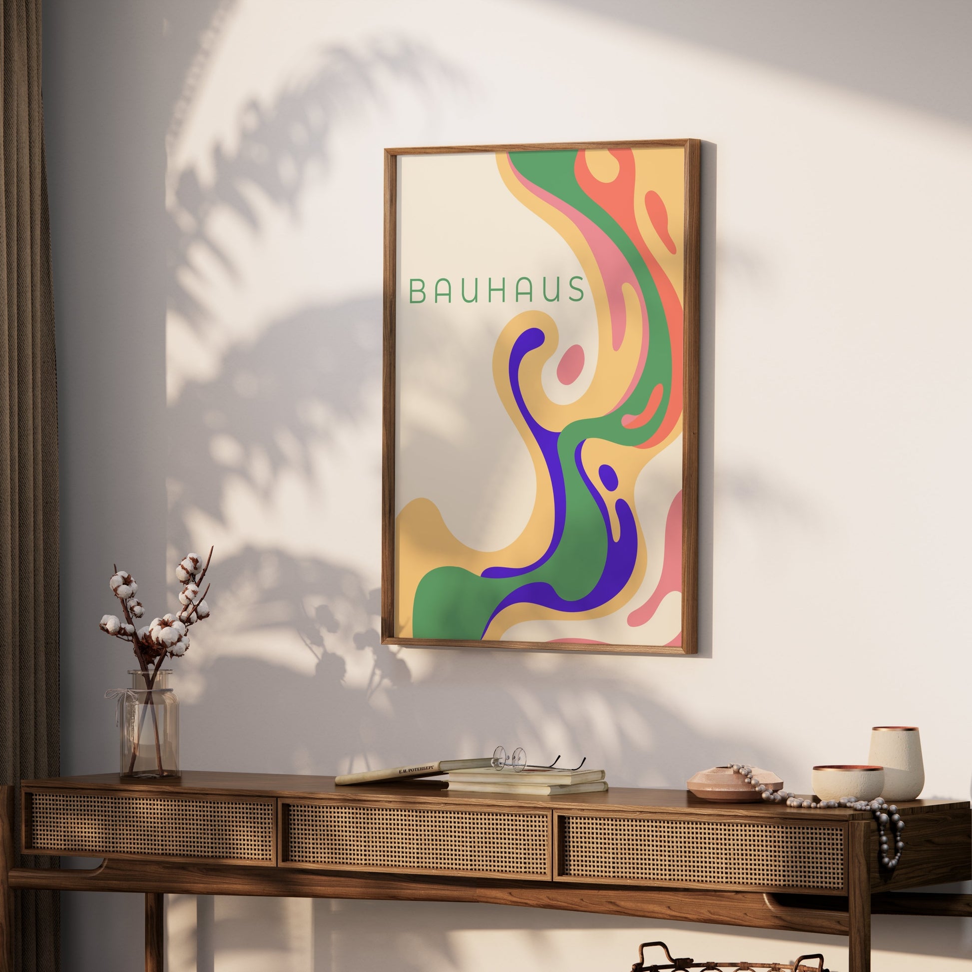 Premium Poster of Colorful Abstract Bauhaus Art Nouveau Style Posters