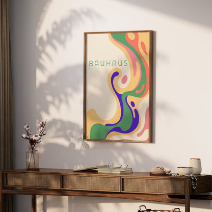 Premium Poster of Colorful Abstract Bauhaus Art Nouveau Style Posters