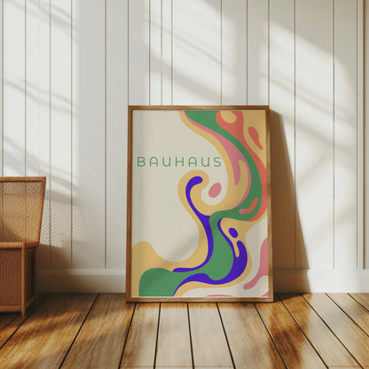 Premium Poster of Colorful Abstract Bauhaus Art Nouveau Style Posters
