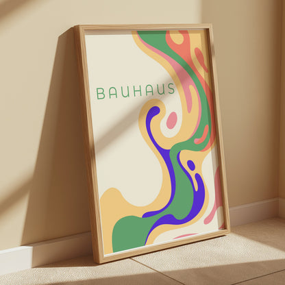 Premium Poster of Colorful Abstract Bauhaus Art Nouveau Style Posters