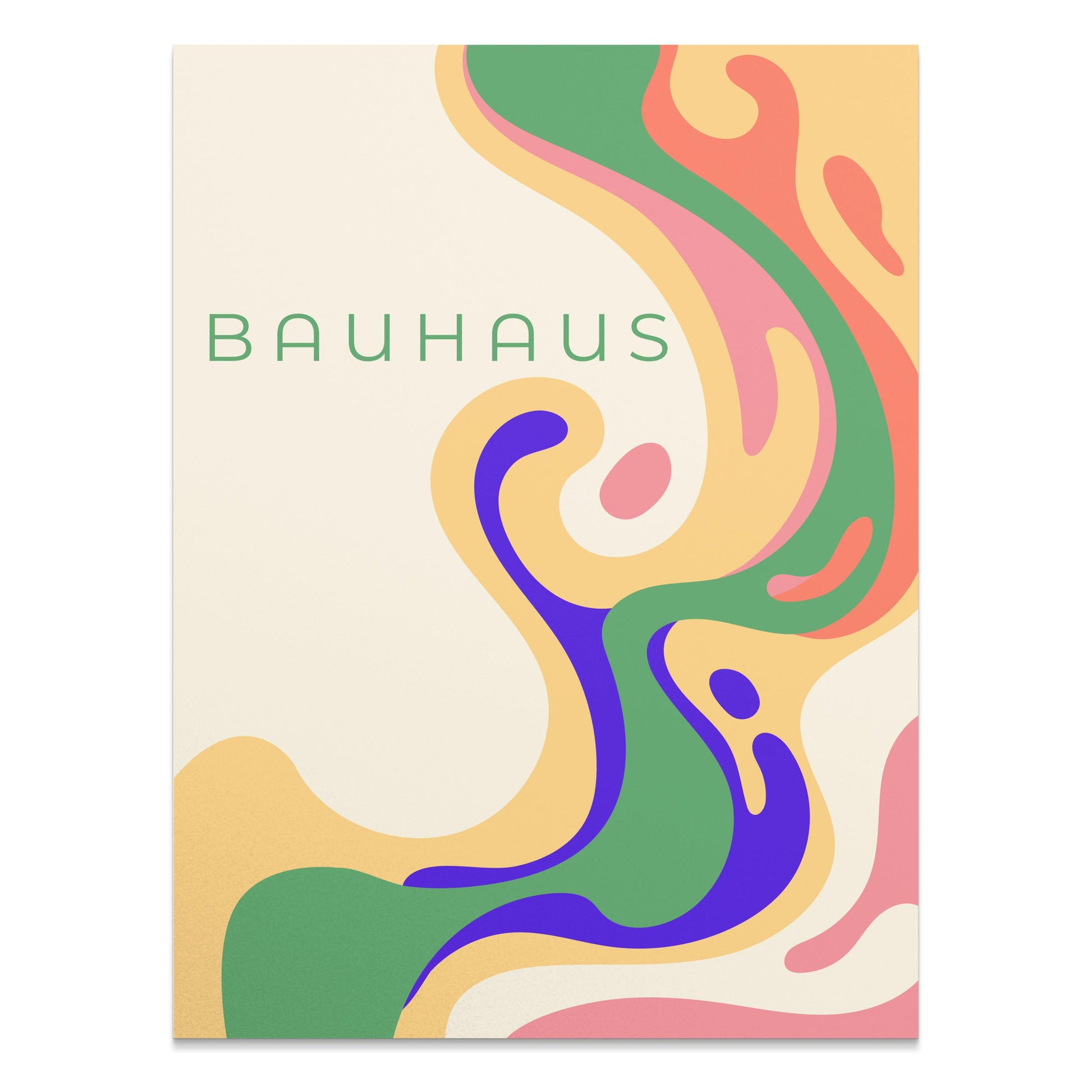 Premium Poster of Colorful Abstract Bauhaus Art Nouveau Style Posters