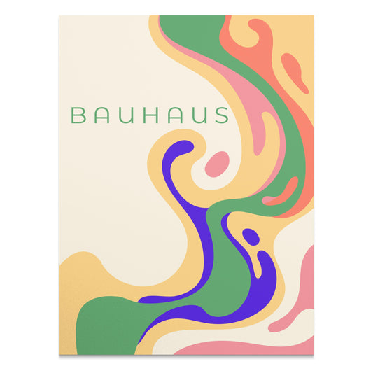 Premium Poster of Colorful Abstract Bauhaus Art Nouveau Style Posters