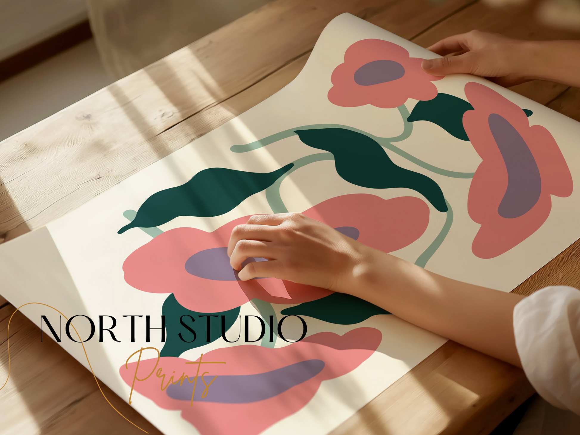 Premium Poster of Colorful Abstract Floral Design Art Print Posters
