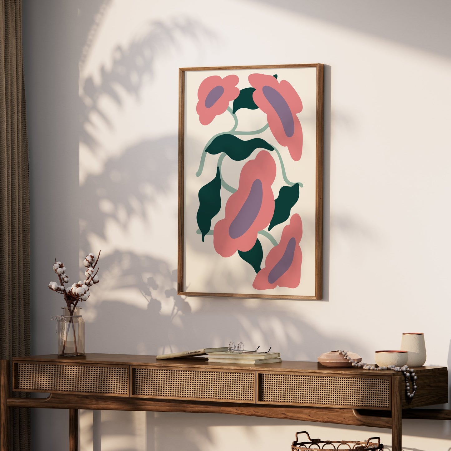 Premium Poster of Colorful Abstract Floral Design Art Print Posters