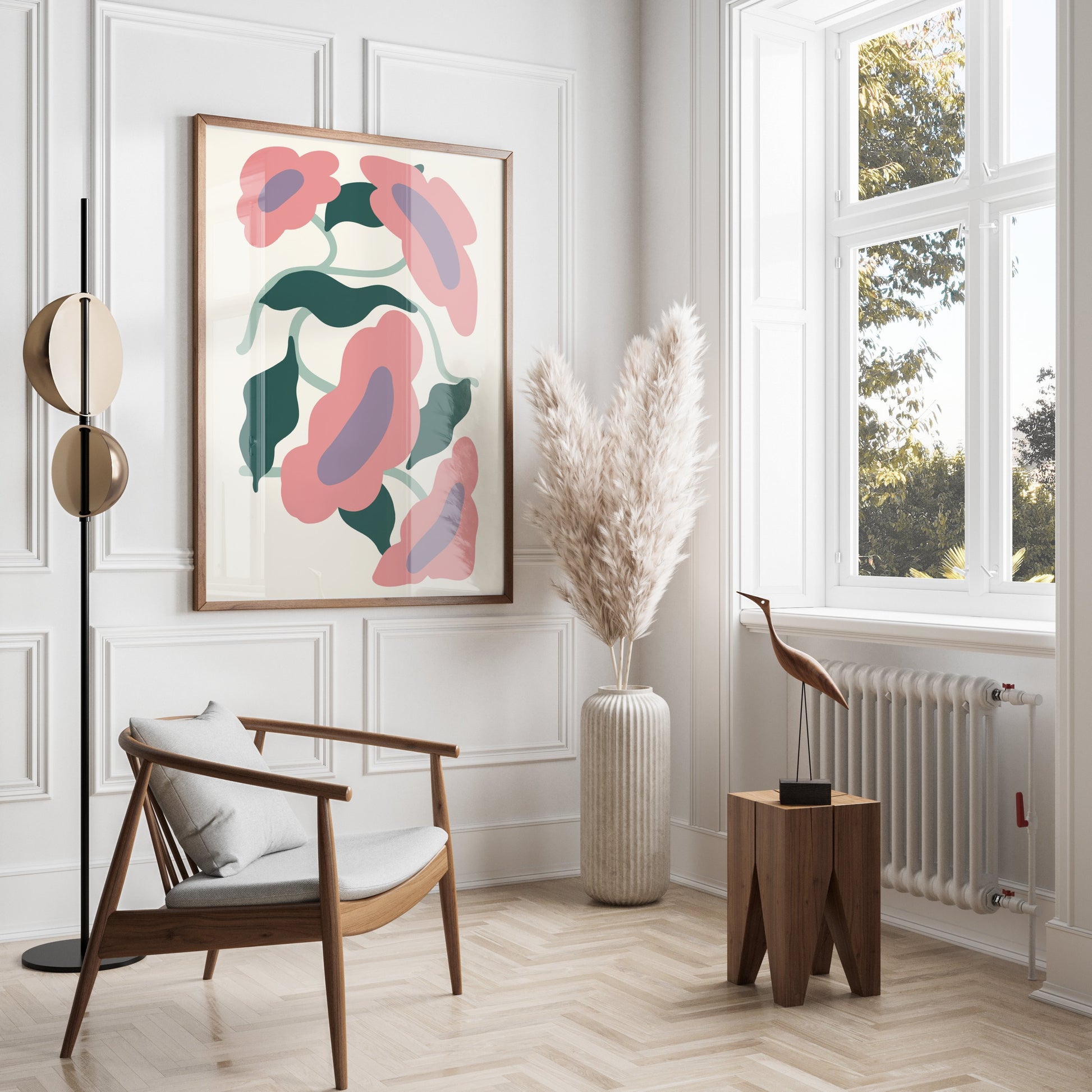 Premium Poster of Colorful Abstract Floral Design Art Print Posters