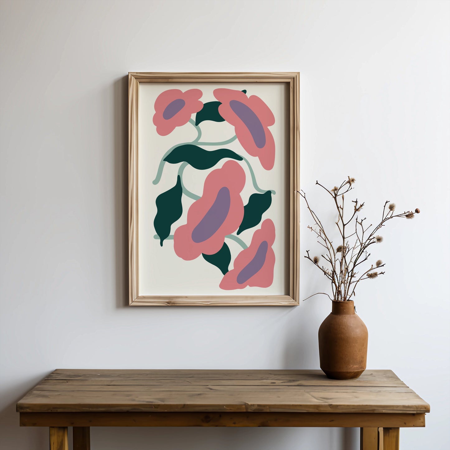 Premium Poster of Colorful Abstract Floral Design Art Print Posters