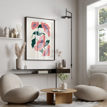 Premium Poster of Colorful Abstract Floral Design Art Print Posters