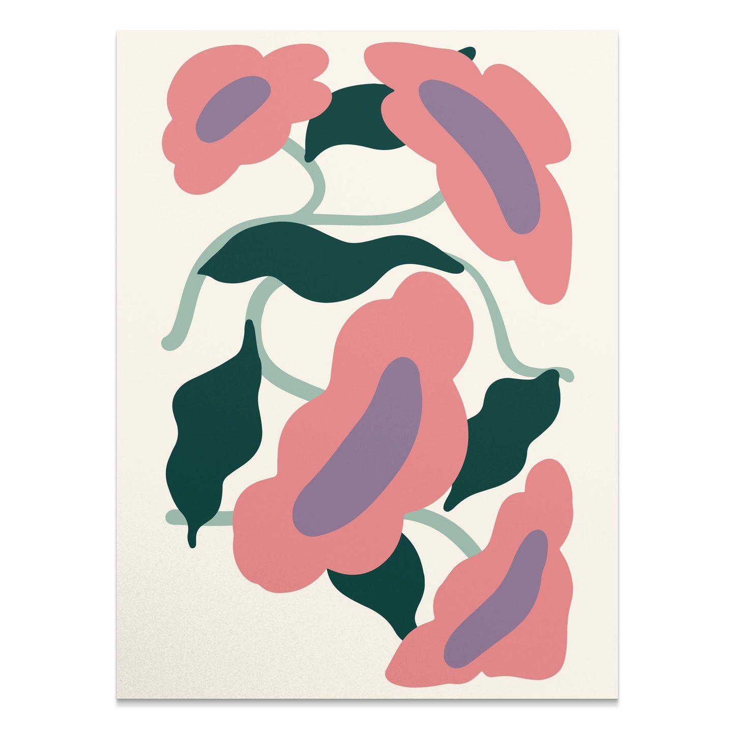 Premium Poster of Colorful Abstract Floral Design Art Print Posters
