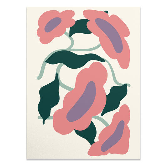 Premium Poster of Colorful Abstract Floral Design Art Print Posters