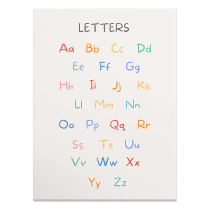 Premium Poster of Colorful Alphabet Letters Educational Posters
