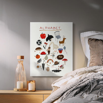 Premium Poster of Colorful Alphabet Nursery Art on Canvas Wraps