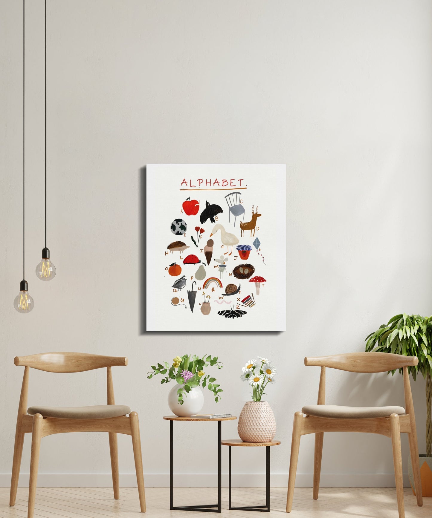 Premium Poster of Colorful Alphabet Nursery Art on Canvas Wraps