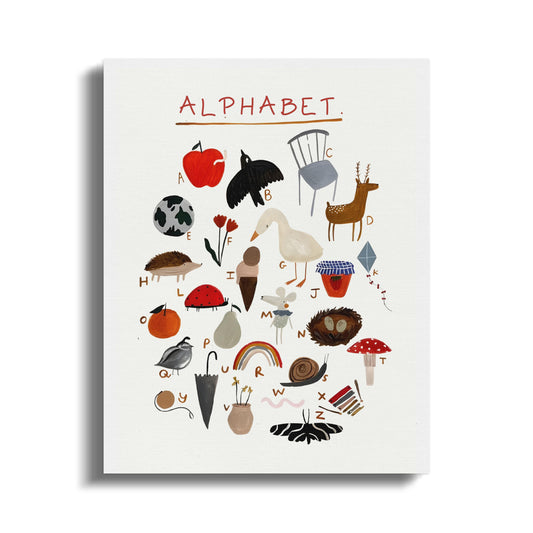 Premium Poster of Colorful Alphabet Nursery Art on Canvas Wraps