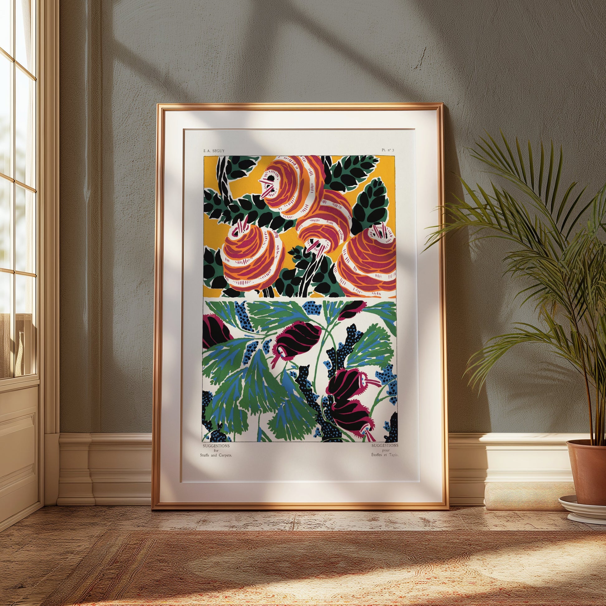 Premium Poster of Colorful Artistic Botanical Illustrations Posters