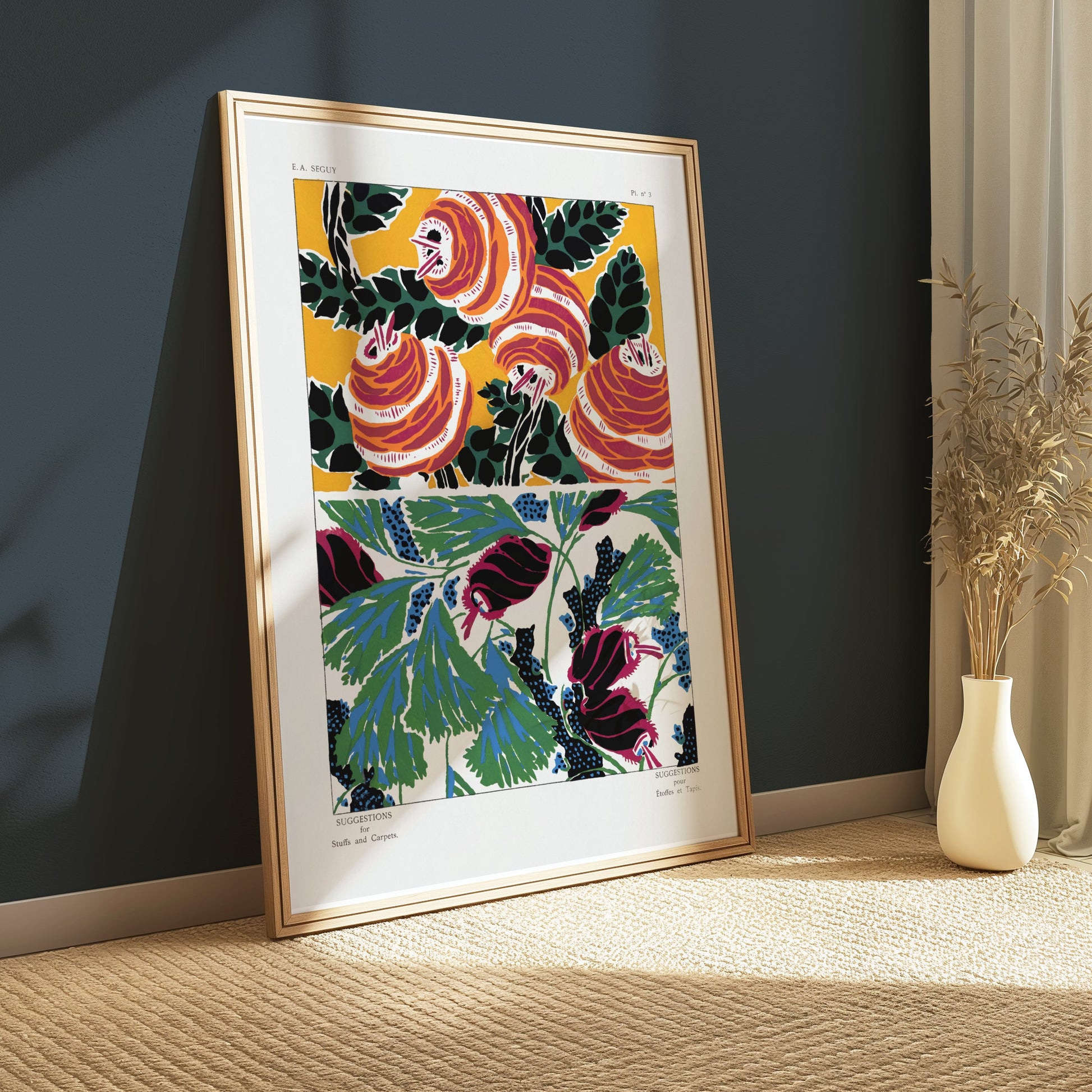 Premium Poster of Colorful Artistic Botanical Illustrations Posters