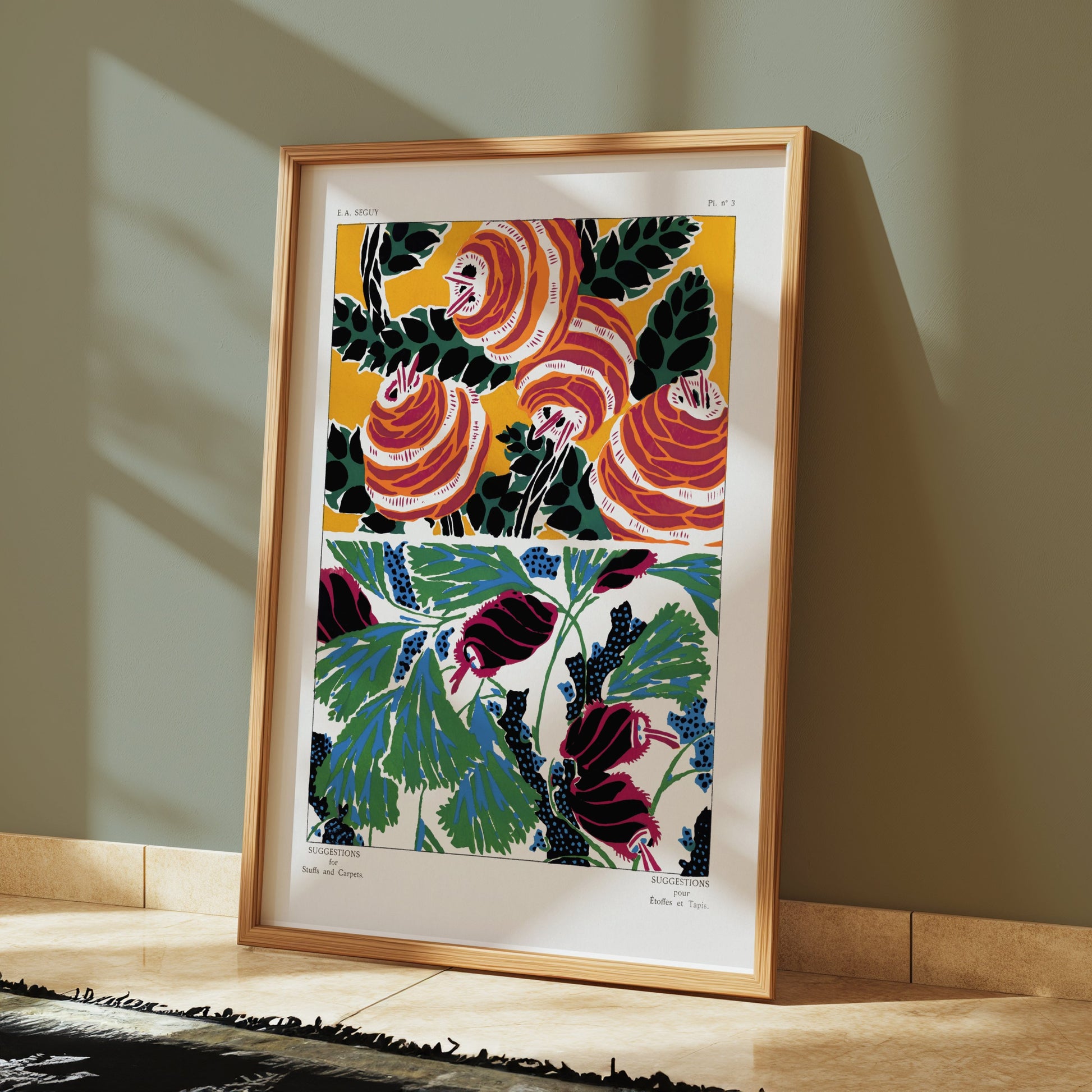 Premium Poster of Colorful Artistic Botanical Illustrations Posters