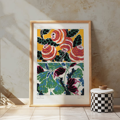 Premium Poster of Colorful Artistic Botanical Illustrations Posters