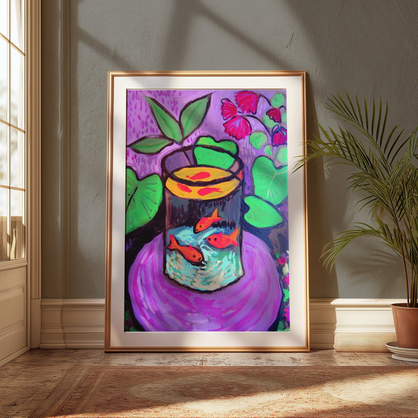 Premium Poster of Colorful Artistic Goldfish in Tank Posters