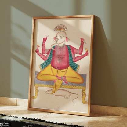Premium Poster of Colorful Artistic Hindu Deity Ganesha Illustration Posters