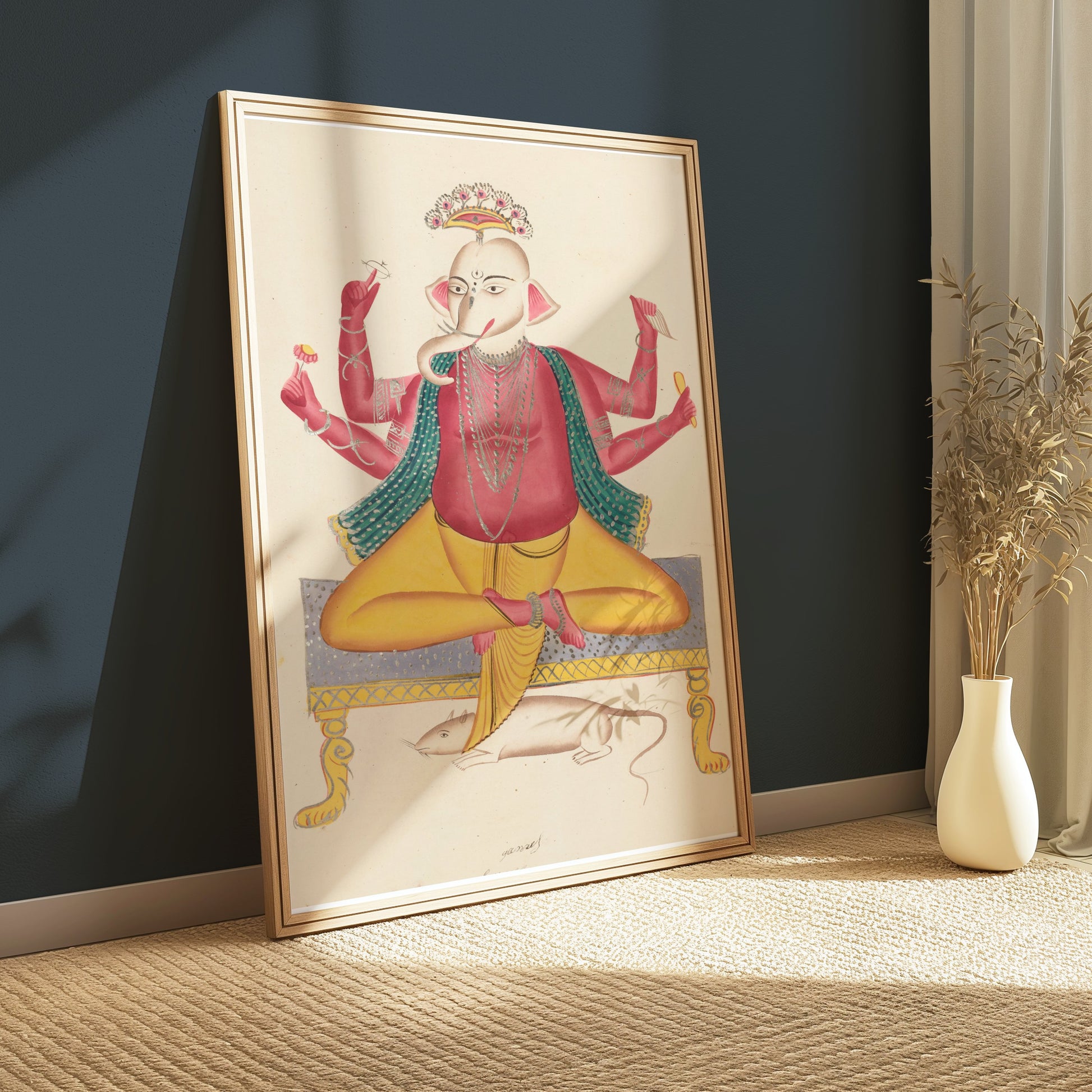 Premium Poster of Colorful Artistic Hindu Deity Ganesha Illustration Posters