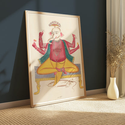 Premium Poster of Colorful Artistic Hindu Deity Ganesha Illustration Posters