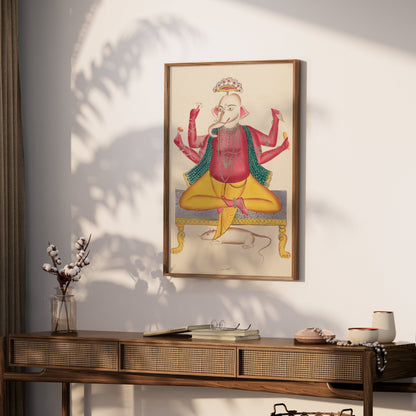 Premium Poster of Colorful Artistic Hindu Deity Ganesha Illustration Posters