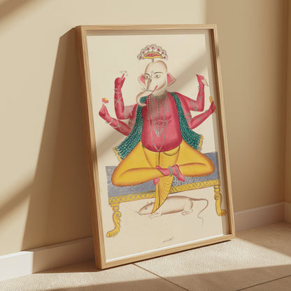 Premium Poster of Colorful Artistic Hindu Deity Ganesha Illustration Posters