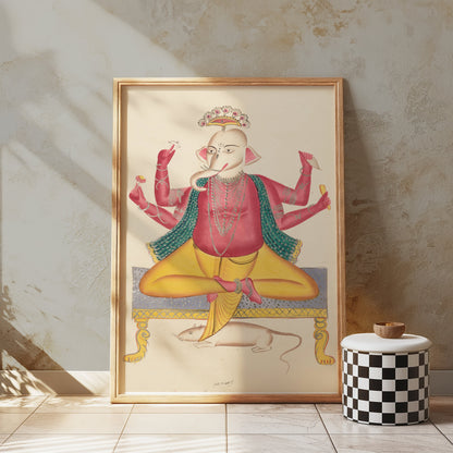 Premium Poster of Colorful Artistic Hindu Deity Ganesha Illustration Posters
