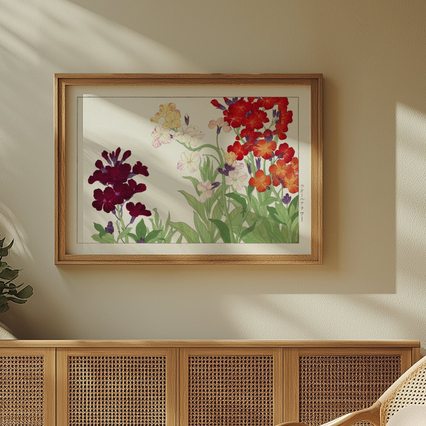 Premium Poster of Colorful Botanical Art of Wallflowers Illustration Posters