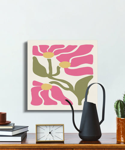 Premium Poster of Colorful Bright Floral Wall Art Canvas Wraps