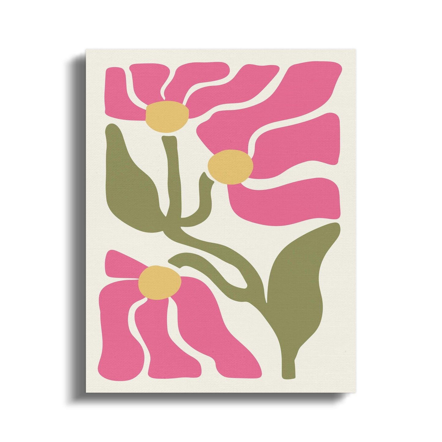 Premium Poster of Colorful Bright Floral Wall Art Canvas Wraps