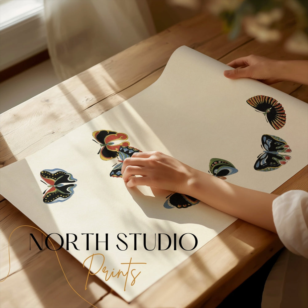 Premium Poster of Colorful Butterfly Design Art Prints Posters