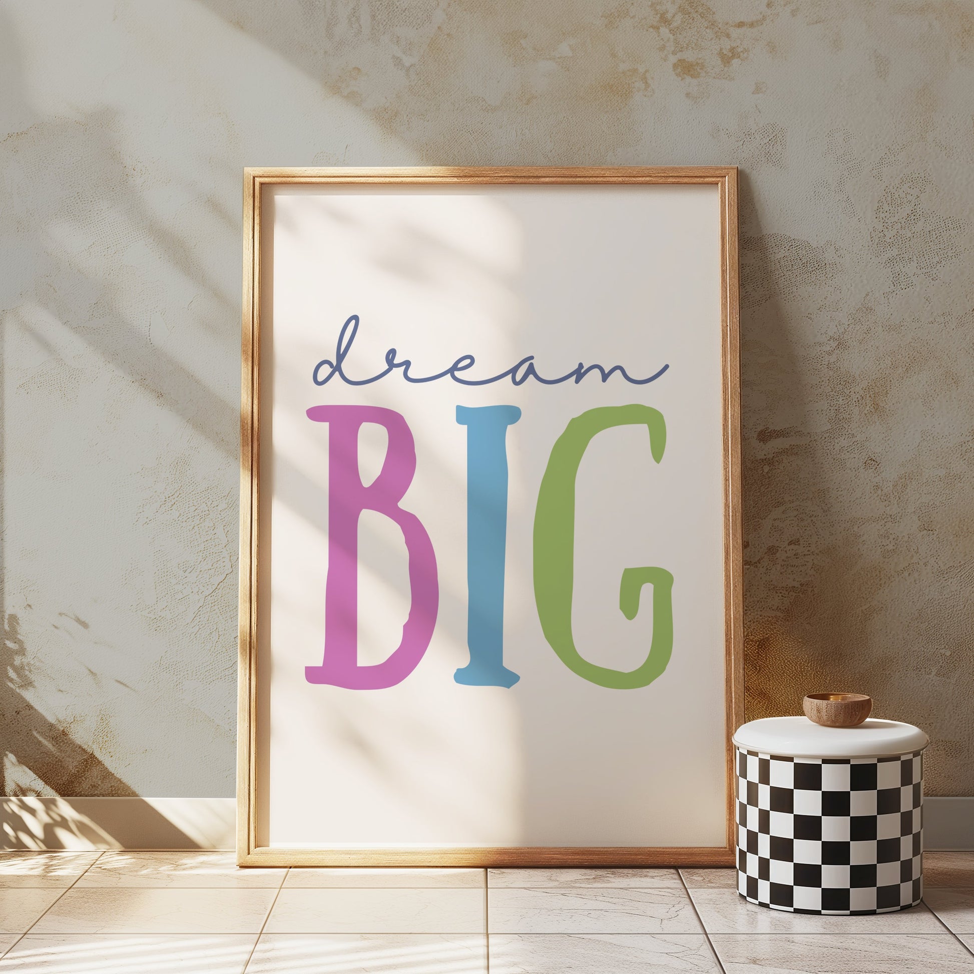 Premium Poster of Colorful Dream Big Typography Inspirational Posters