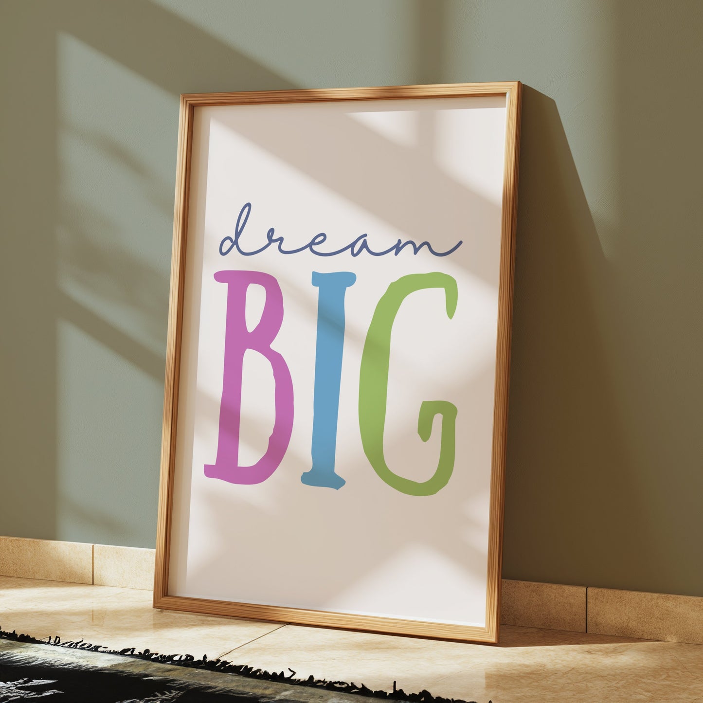 Premium Poster of Colorful Dream Big Typography Inspirational Posters