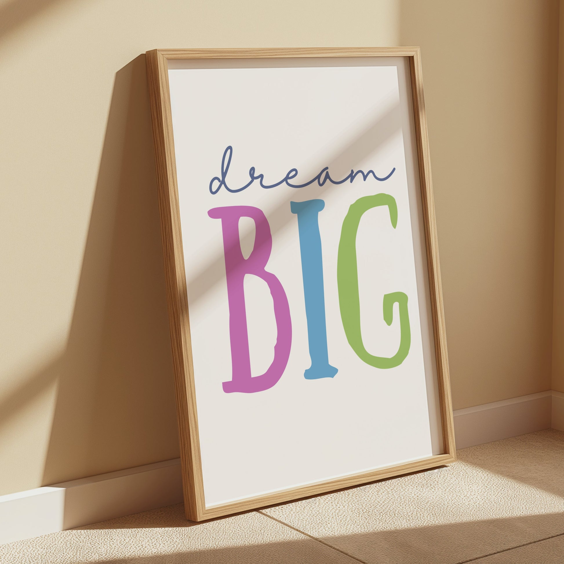 Premium Poster of Colorful Dream Big Typography Inspirational Posters
