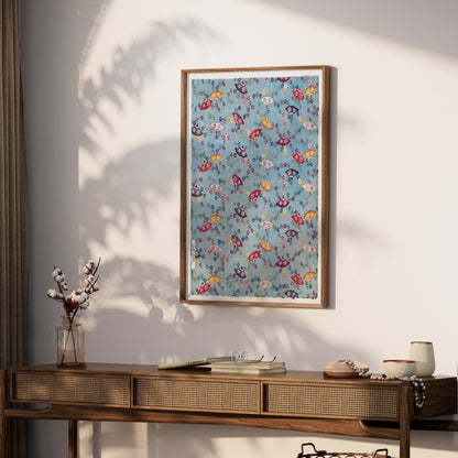 Premium Poster of Colorful Fish Pattern Print Japanese Posters