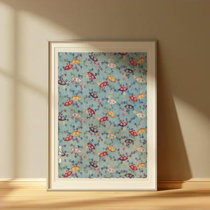 Premium Poster of Colorful Fish Pattern Print Japanese Posters