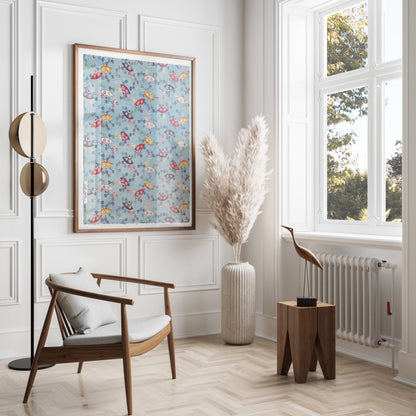 Premium Poster of Colorful Fish Pattern Print Japanese Posters