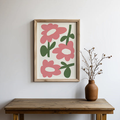 Premium Poster of Colorful Floral Art Print for Nature Lovers Posters