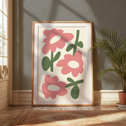 Premium Poster of Colorful Floral Art Print for Nature Lovers Posters