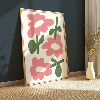 Premium Poster of Colorful Floral Art Print for Nature Lovers Posters