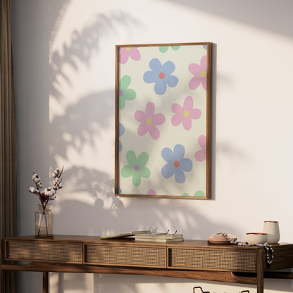 Premium Poster of Colorful Flower Pattern Decorative Art Print Posters