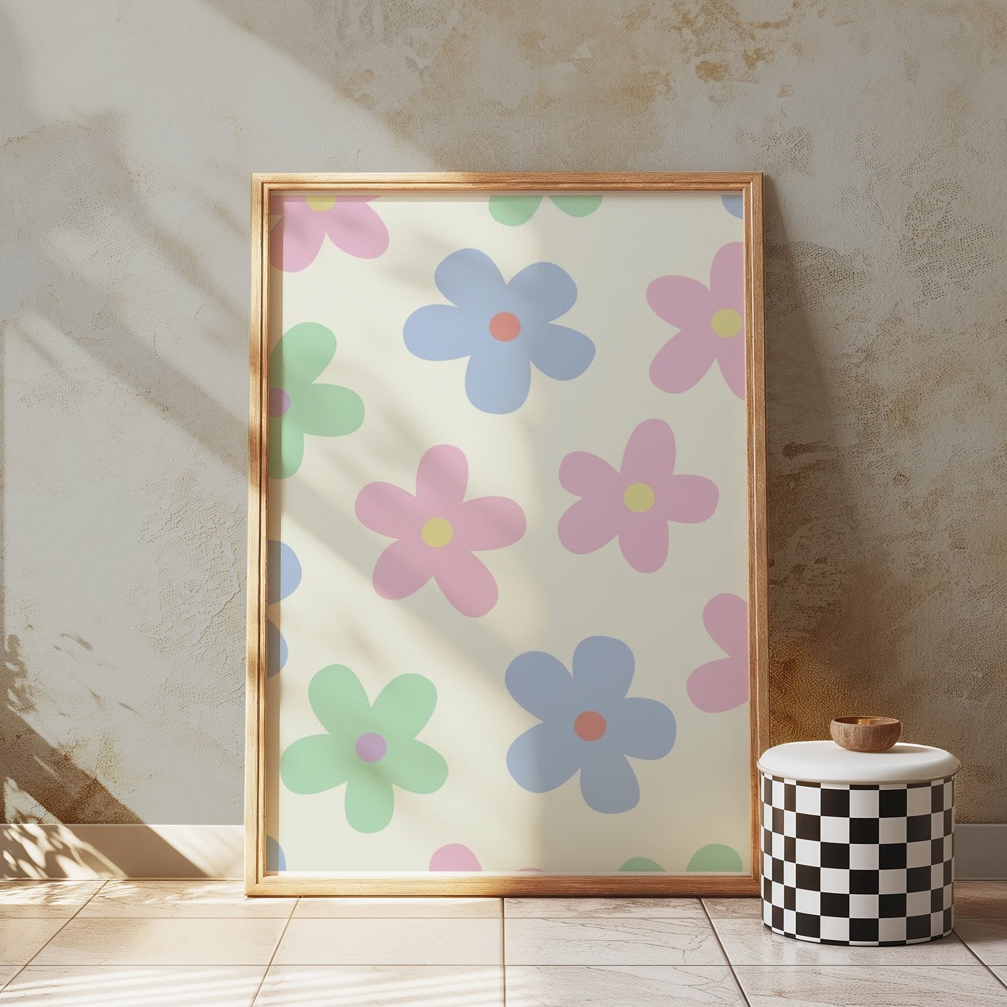 Premium Poster of Colorful Flower Pattern Decorative Art Print Posters