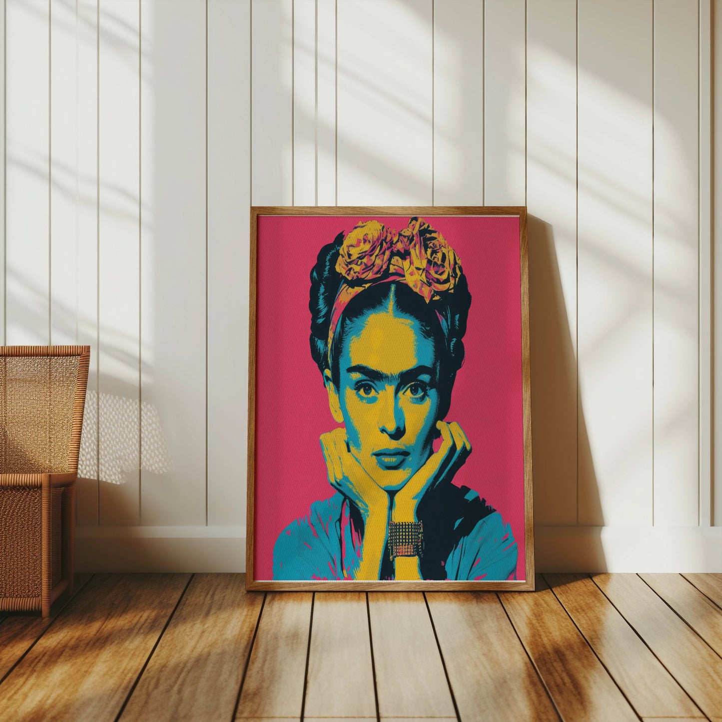 Premium Poster of Colorful Frida Kahlo Artistic Portrait Posters