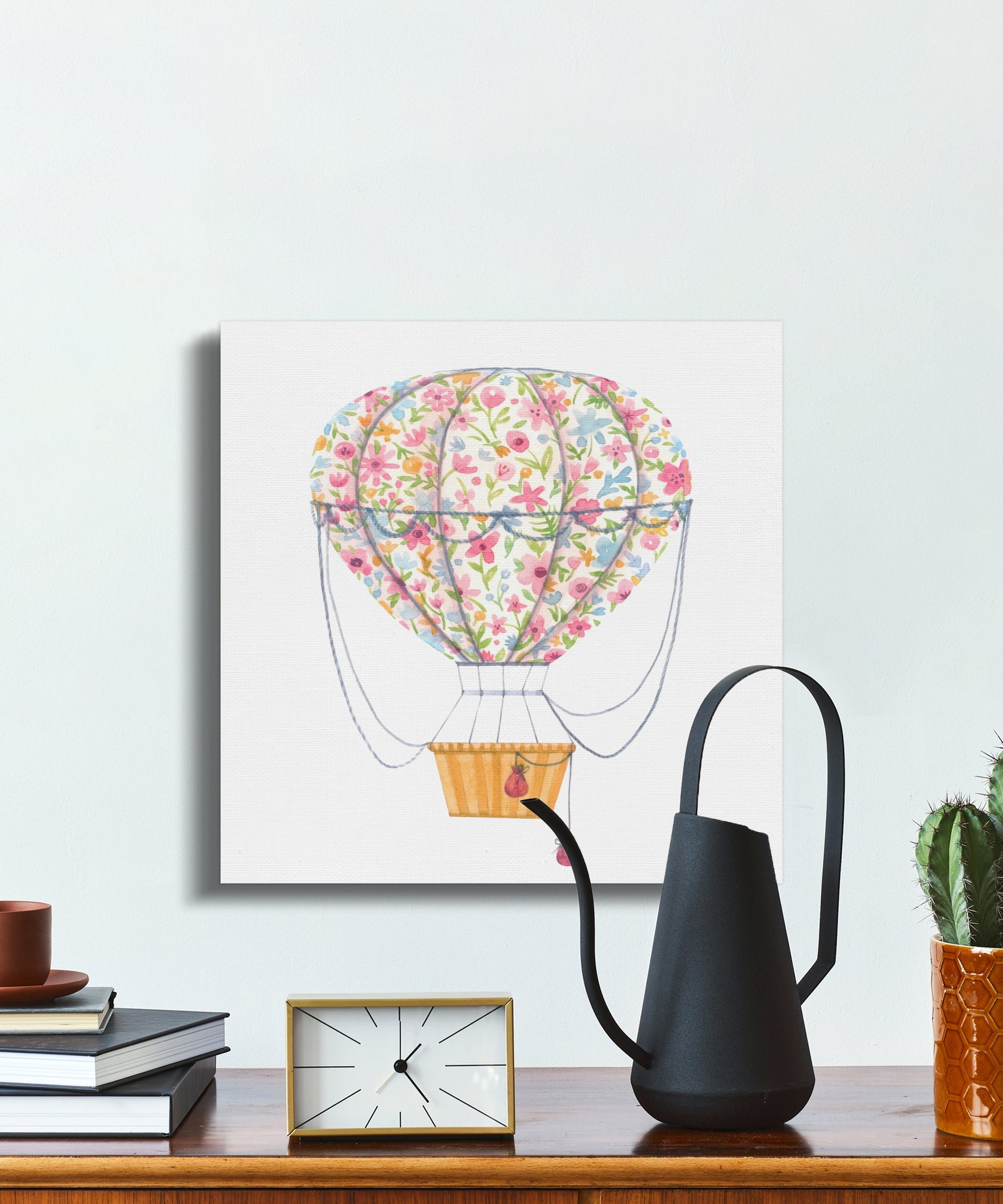 Premium Poster of Colorful Hot Air Balloon Nursery Wall Art Canvas Wraps
